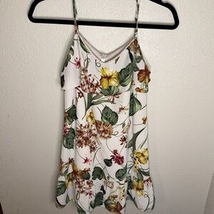 Xhilaration Floral Dress - White, Green, Red, Yellow